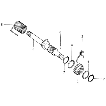 KICK STARTER SPINDLE