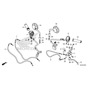 HANDLE LEVER@SWITCH@CABLE@MIRROR