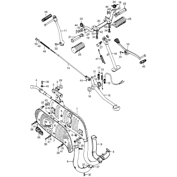 MUFFLER + BRAKE + GEARSHIFT