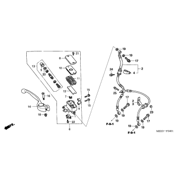 FRONT BRAKE MASTER CYLINDER ('05-)