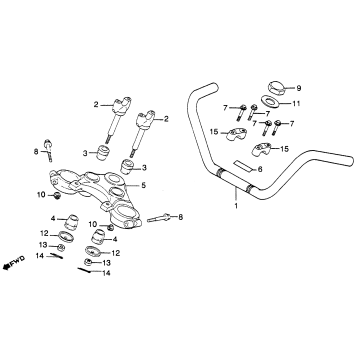 CM450A/CHANDLEBAR + TOP BRIDGE