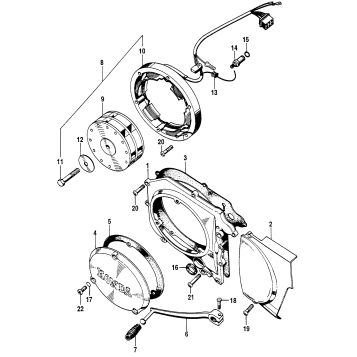 CRANKCASE COVER + ALTERNATOR