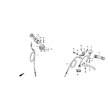 HANDLE LEVER + SWITCH + CABLE