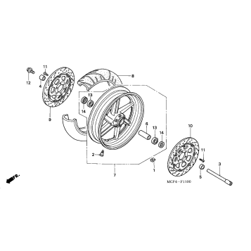 FRONT WHEEL ('00-'01)