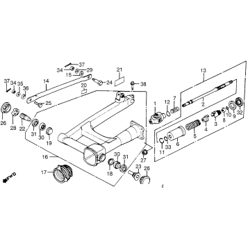 SWINGARM + DRIVE SHAFT