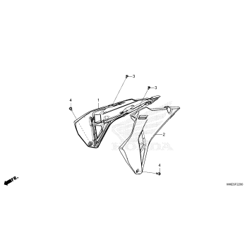 RADIATOR SHROUD          (CRF450R/RWE)