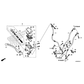 FRONT BRAKE MASTER       CYLINDER (3)
