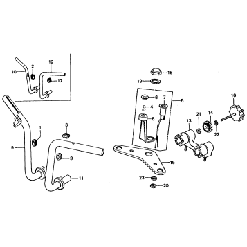 HANDLEBAR + TOP BRIDGE K3-78
