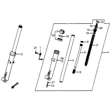 FRONT SHOCK ABSORBER 83-84