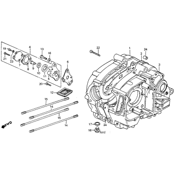 CRANKCASE + OIL PUMP