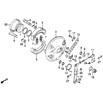 CM450E FRONT BRAKE PANEL