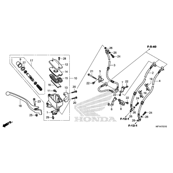 FRONT BRAKE MASTER       CYLINDER (ABS)