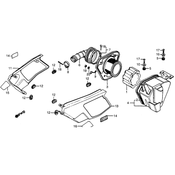 AIR CLEANER + SIDE COVER 83-84