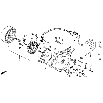 CRANKCASE COVER 82-83