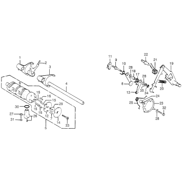GEARSHIFT DRUM + SPINDLE