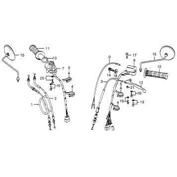 HANDLE LEVER + SWITCH + CABLE