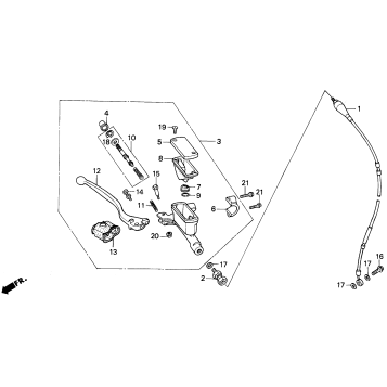 FR. BRAKE MASTER CYL. 90-91
