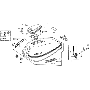 FUEL TANK + FUEL VALVE