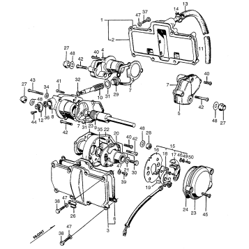 CYLINDER HEAD COVER + POINTS + ADVANCER