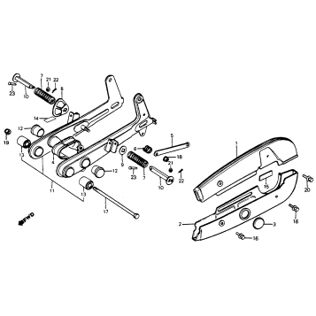 SWINGARM + CHAIN CASE 82