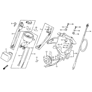 SPEEDOMETER + HORN 83-85