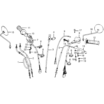 HANDLE LEVER + SWITCH + CABLES