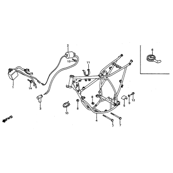 FRAME + IGNITION COIL 83