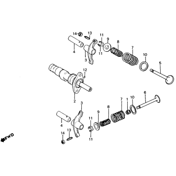 CAMSHAFT + VALVE
