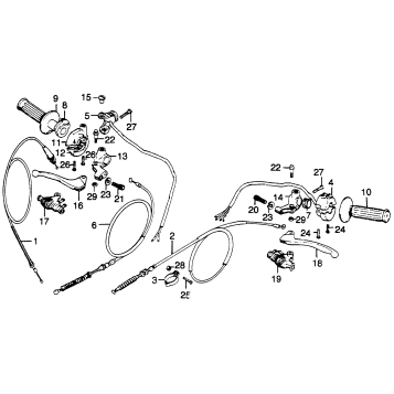 HANDLE GRIP + CABLES + SWITCHES