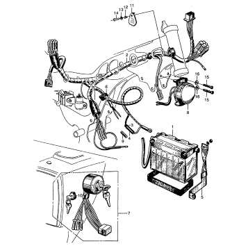 WIRE HARNESS + BATTERY