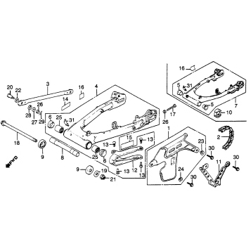 SWINGARM + CHAIN CASE