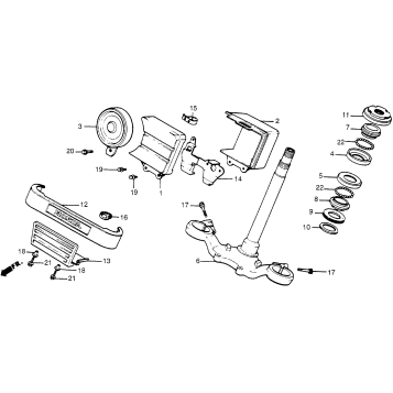 VT500C STEERING STEM 83-84