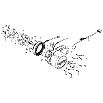 ALTERNATOR + ALTERNATOR COVER