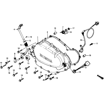 RIGHT CRANKCASE COVER 81-82