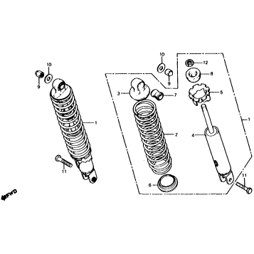 CB650 REAR SHOCK ABSORBER 80-82