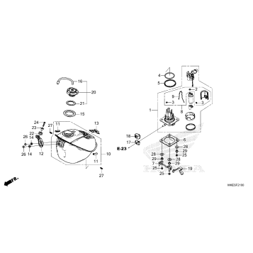 FUEL TANK (CRF450R/RWE)