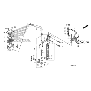 REAR BRAKE MASTER CYLINDER (CBR600RA)