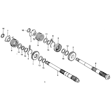 KICK STARTER SPINDLE