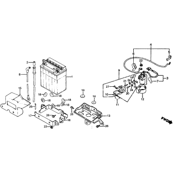 BATTERY + C.D.I. UNIT