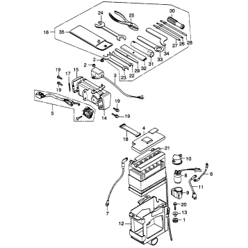 BATTERY + REGULATOR + TOOL