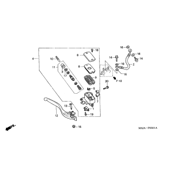 FRONT BRAKE MASTER       CYLINDER