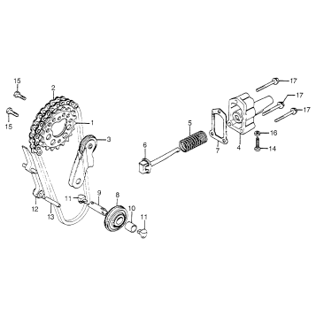 CAM CHAIN + TENSIONER