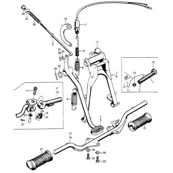 REAR BRAKE + MAIN STAND + SIDE STAND