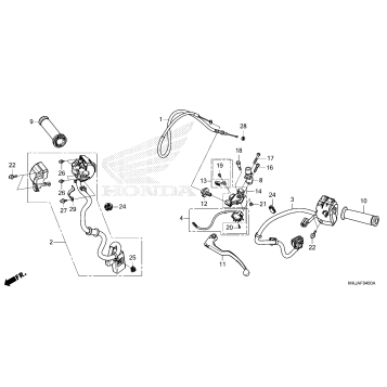 HANDLE LEVER@SWITCH@CABLE