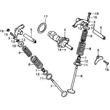 CAMSHAFT + VALVE