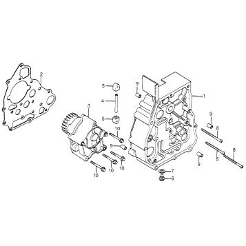 OIL PUMP + LEFT SIDE CASE