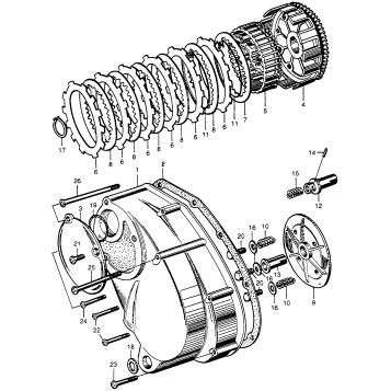 CLUTCH + LEFT CRANKCASE COVER