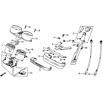 SPEEDOMETER + TACHOMETER + KEY SET