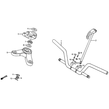 HANDLEBAR + TOP BRIDGE