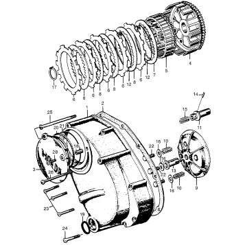 CLUTCH + LEFT CRANKCASE COVER
